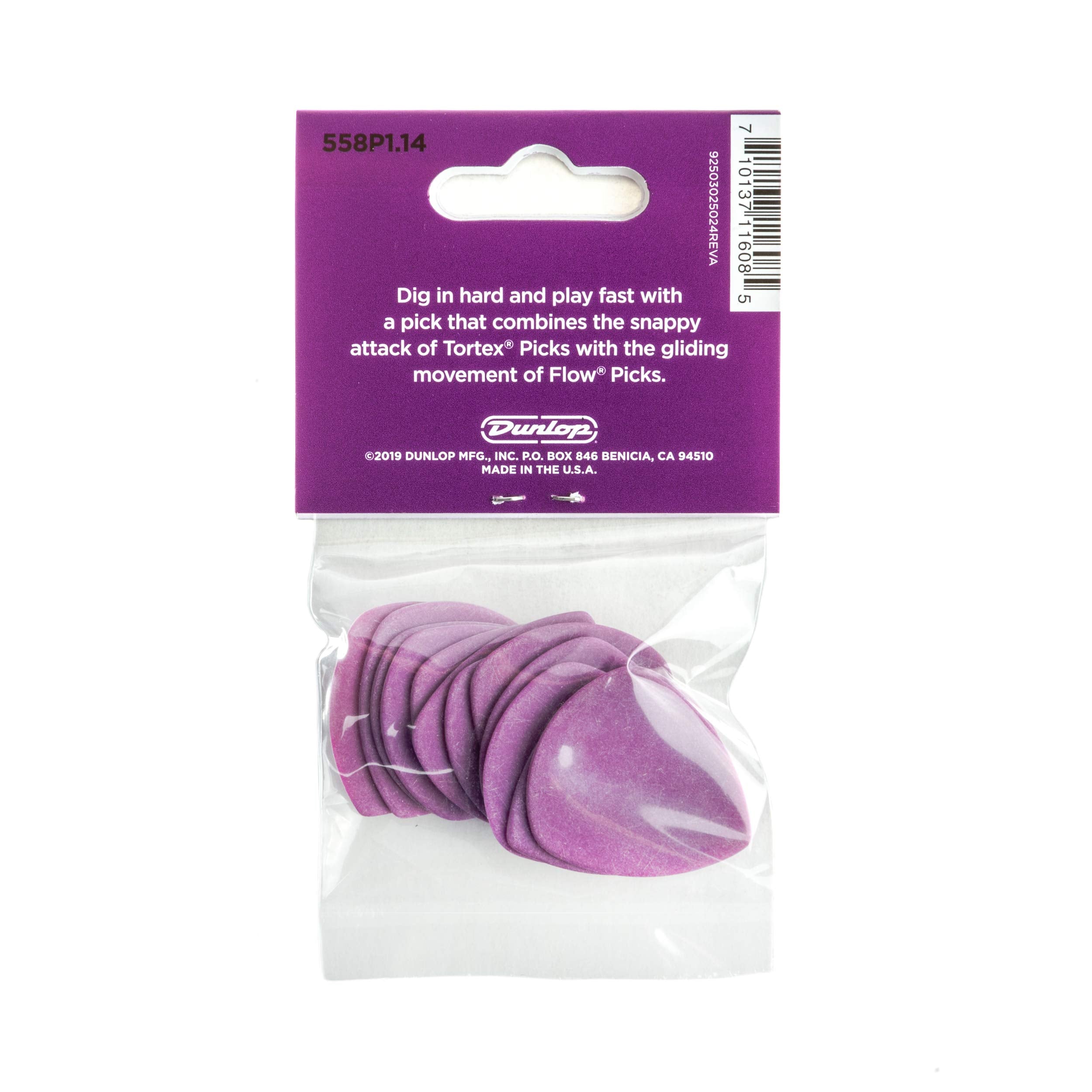 Jim Dunlop Tortex Flow Standard 1.14Mm Guitar Picks (558P1.14)